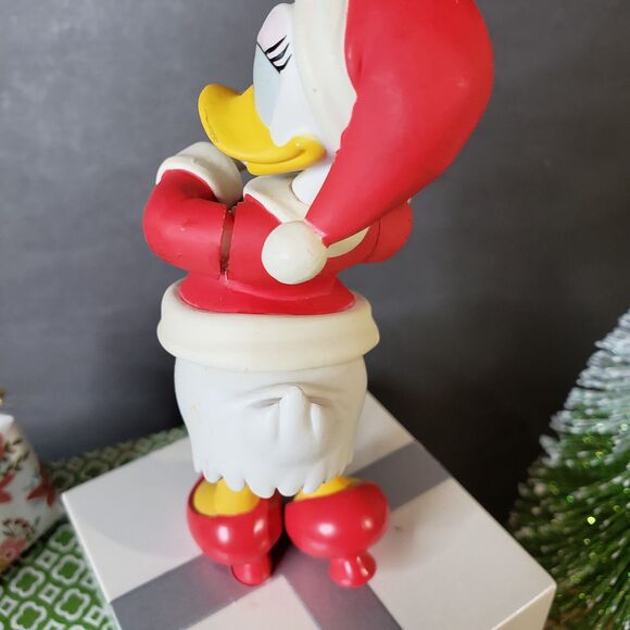 Cute Hallmark Disney Christmas Daisy Duck Playing Flute Music Box - Picture 3 of 10